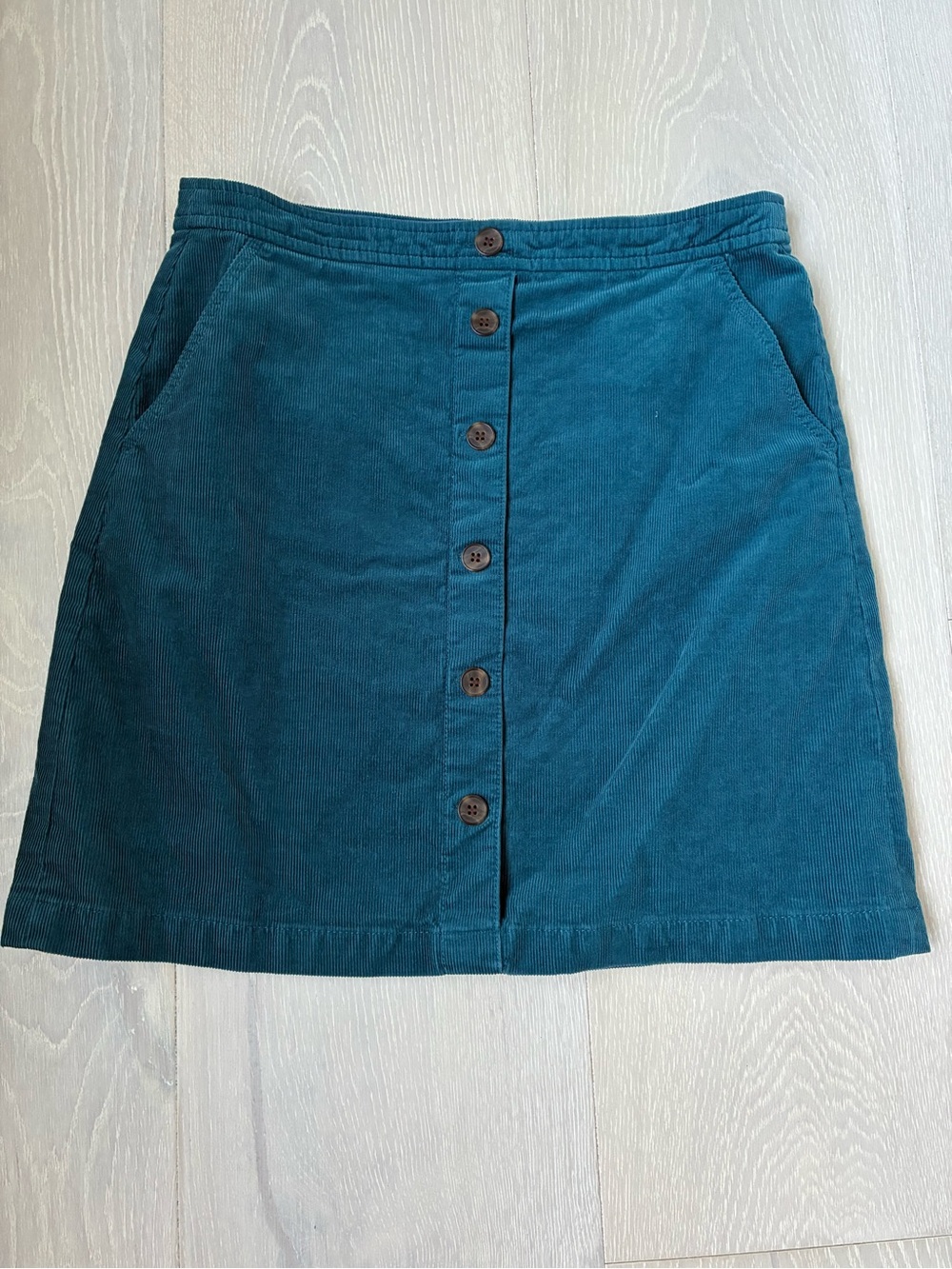 J Crew Teal Corduroy Skirt